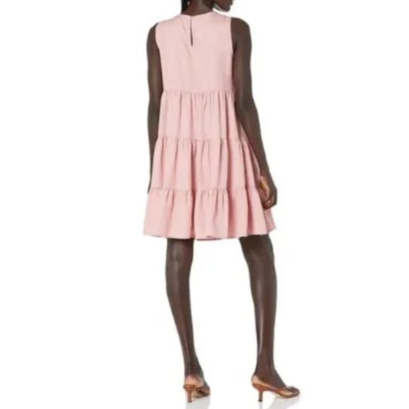 Tommy Hilfiger - Pink Tencel Tiered Dress - Picture 2 of 15